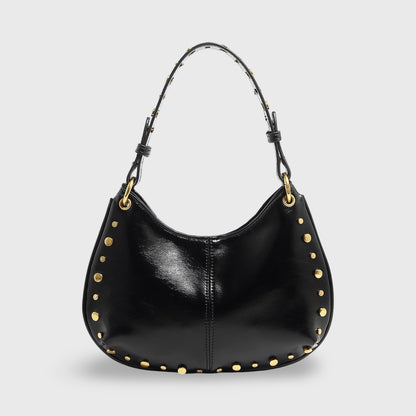 Sac porté épaule Nour noir vu de face
