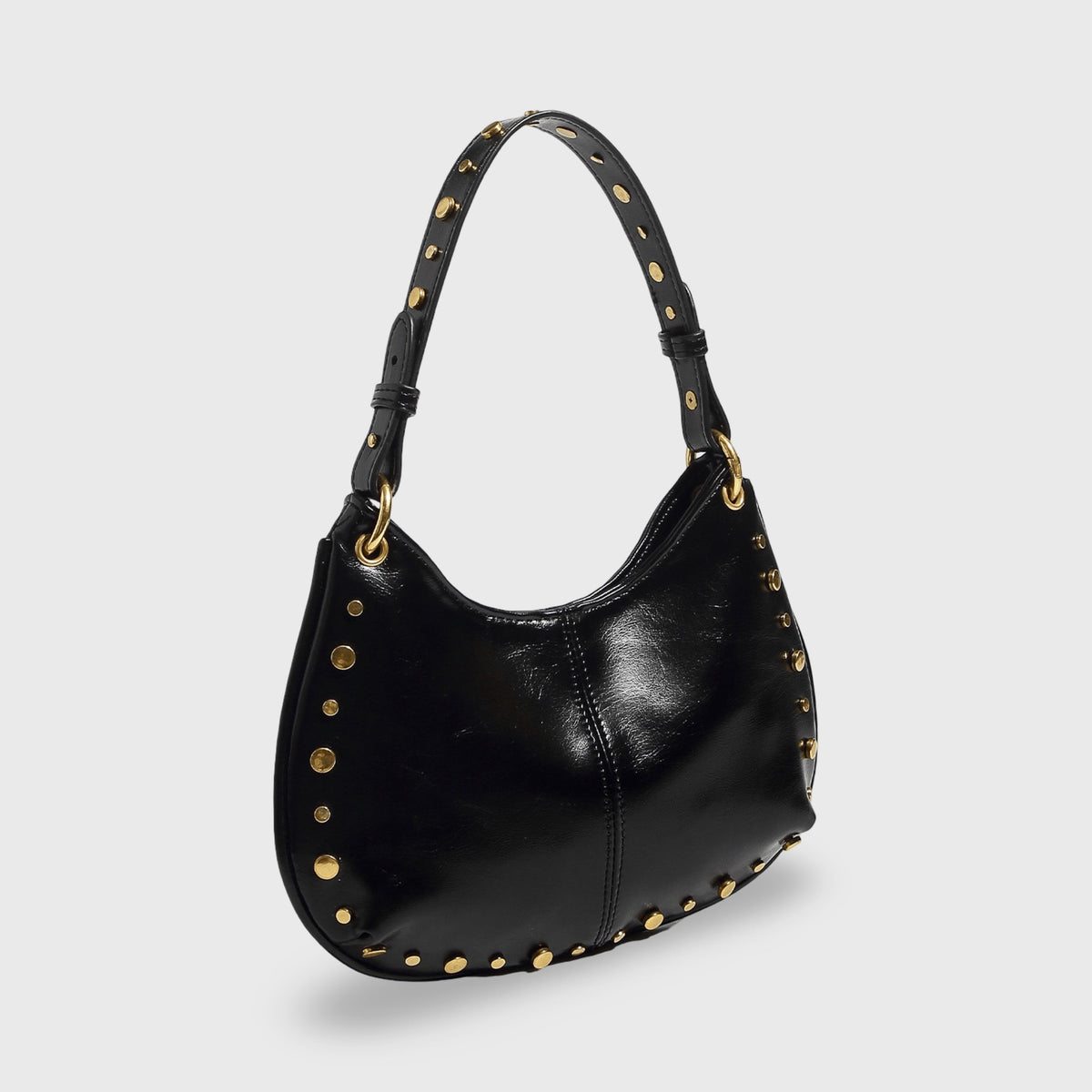 Sac porté épaule Nour noir vu de côté