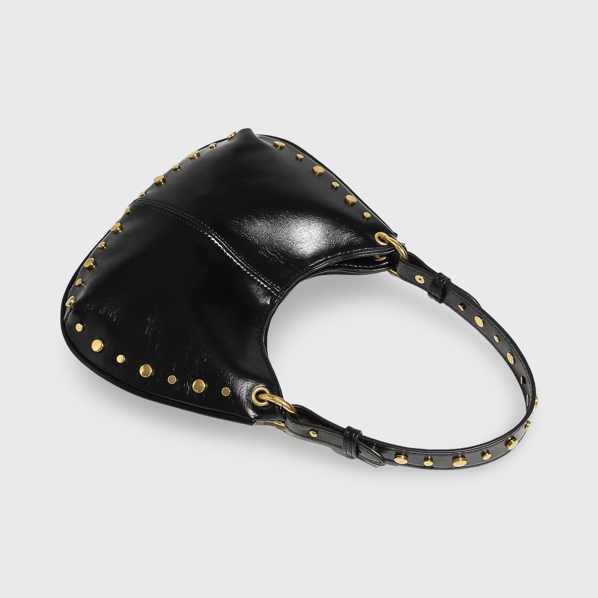 Sac porté épaule Nour noir porté à l'épaule