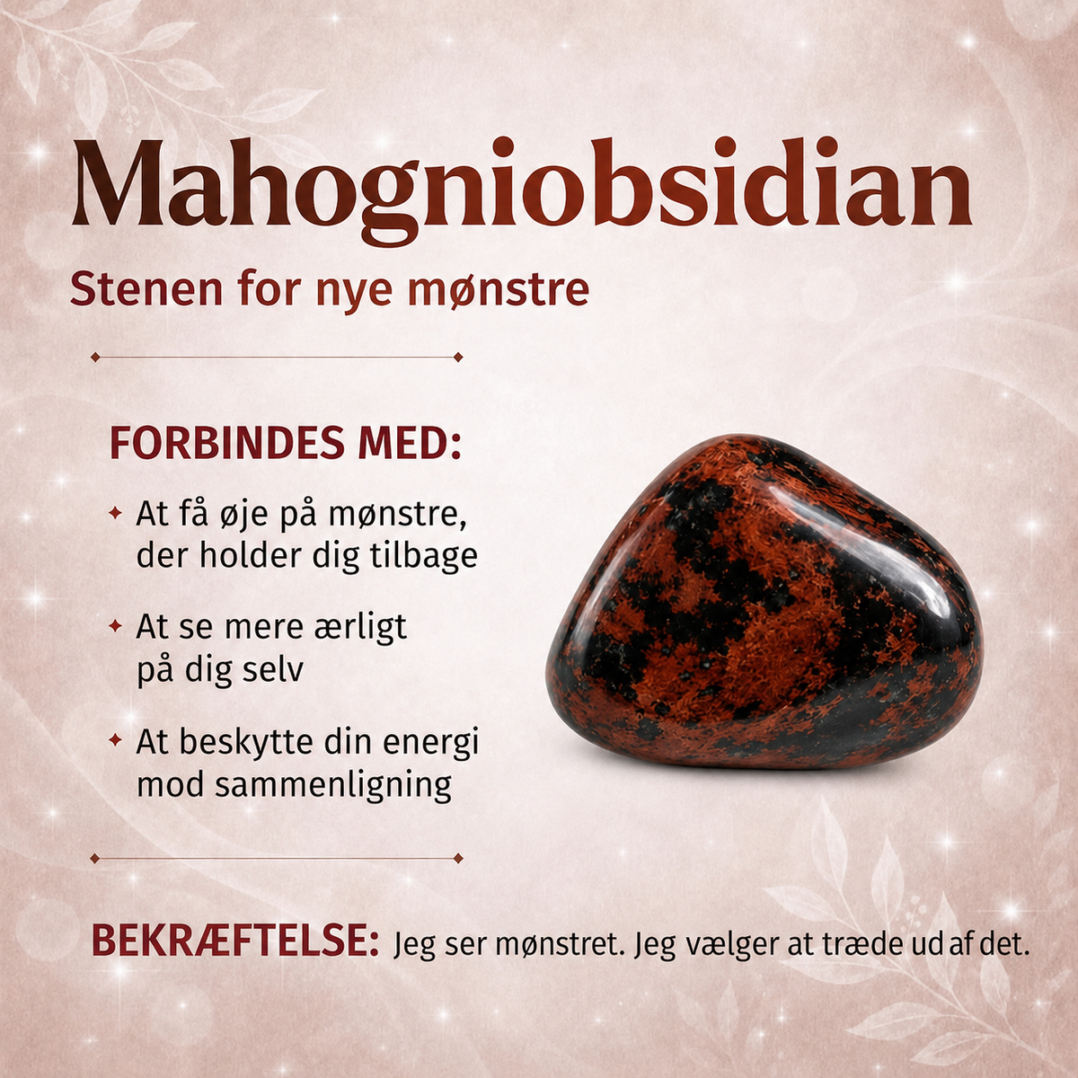 Nouveaux Schémas – Bracelet en obsidienne acajou | 10 mm – image 3