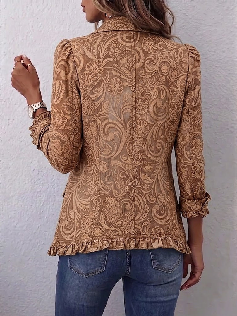 Vyclara | Veste volantée bohème à imprimé floral