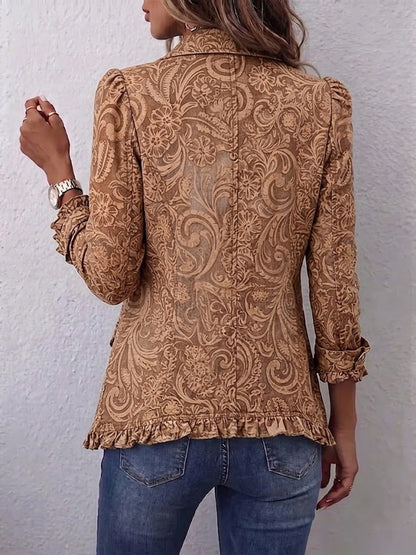 Vyclara | Veste volantée bohème à imprimé floral