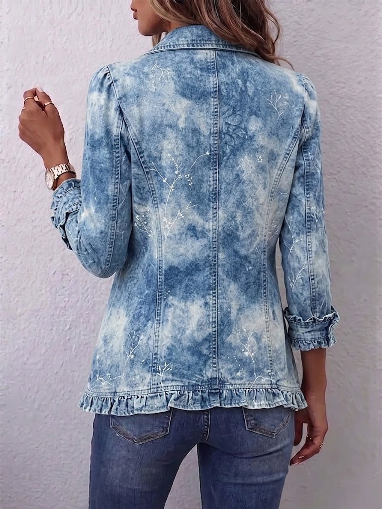 Jemison | Veste volantée bohème à imprimé botanique