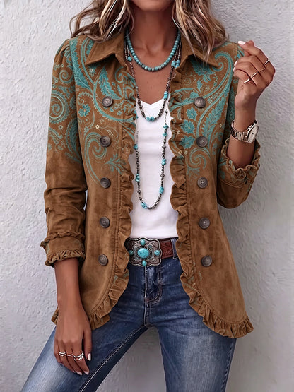 Goldenridge | Veste volantée à imprimé cachemire