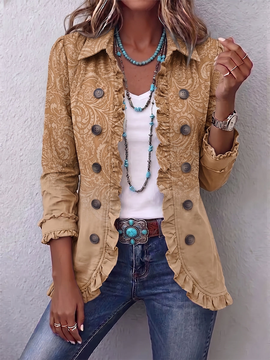 Crestelle | Veste volantée à imprimé western