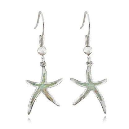 Éclat d'Étoile de Mer | Boucles d'oreilles argentées avec étoile de mer – Vue 03