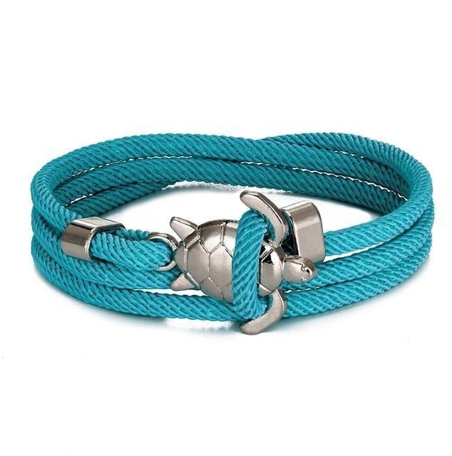 Tortue Marine | Bracelet torsadé avec fermoir tortue – Vue 03
