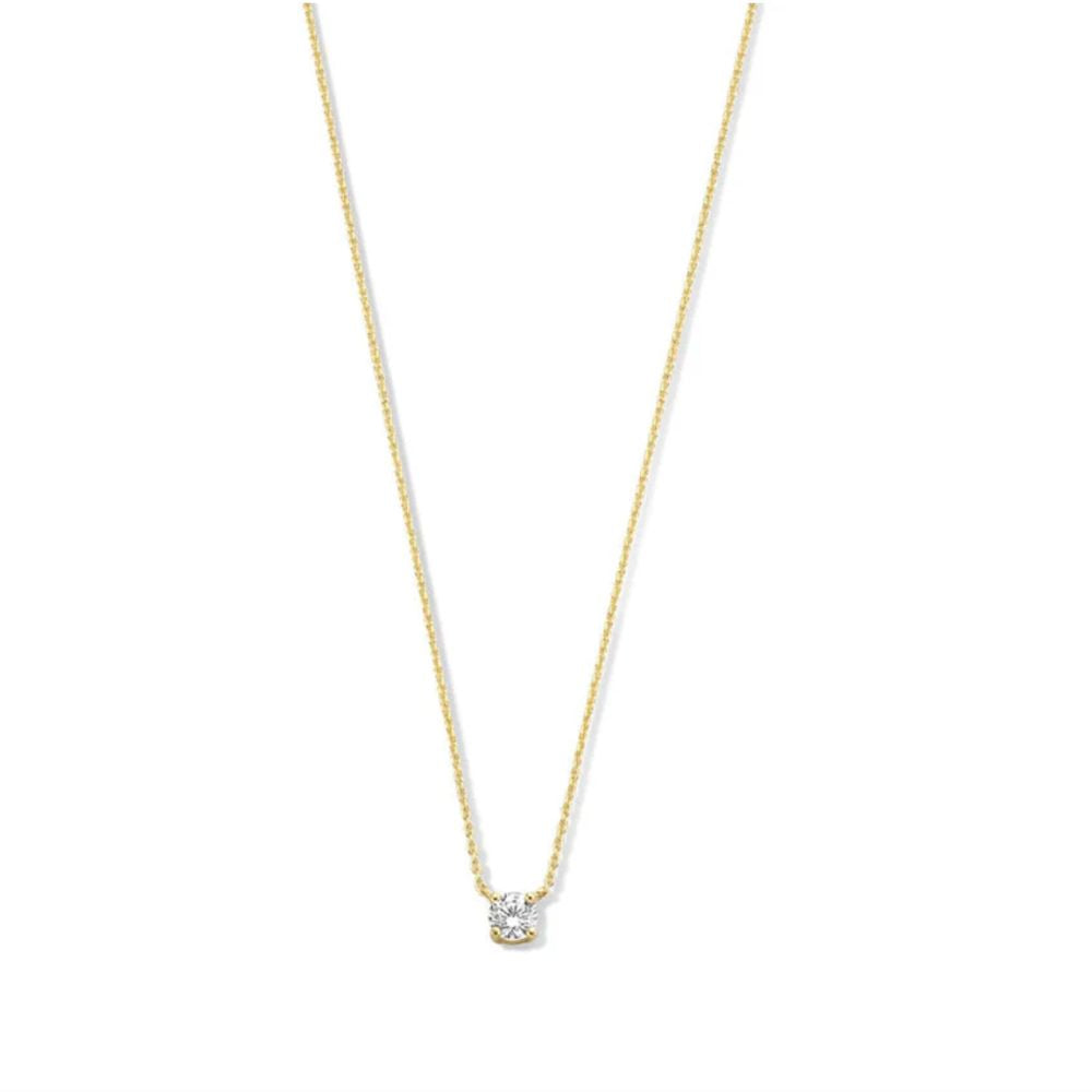 Clarisse | Collier avec pierre claire solitaire – Vue 01