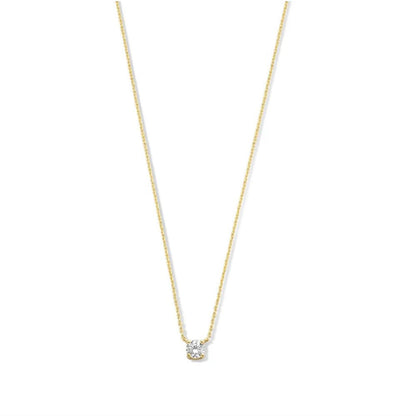 Clarisse | Collier avec pierre claire solitaire – Vue 01