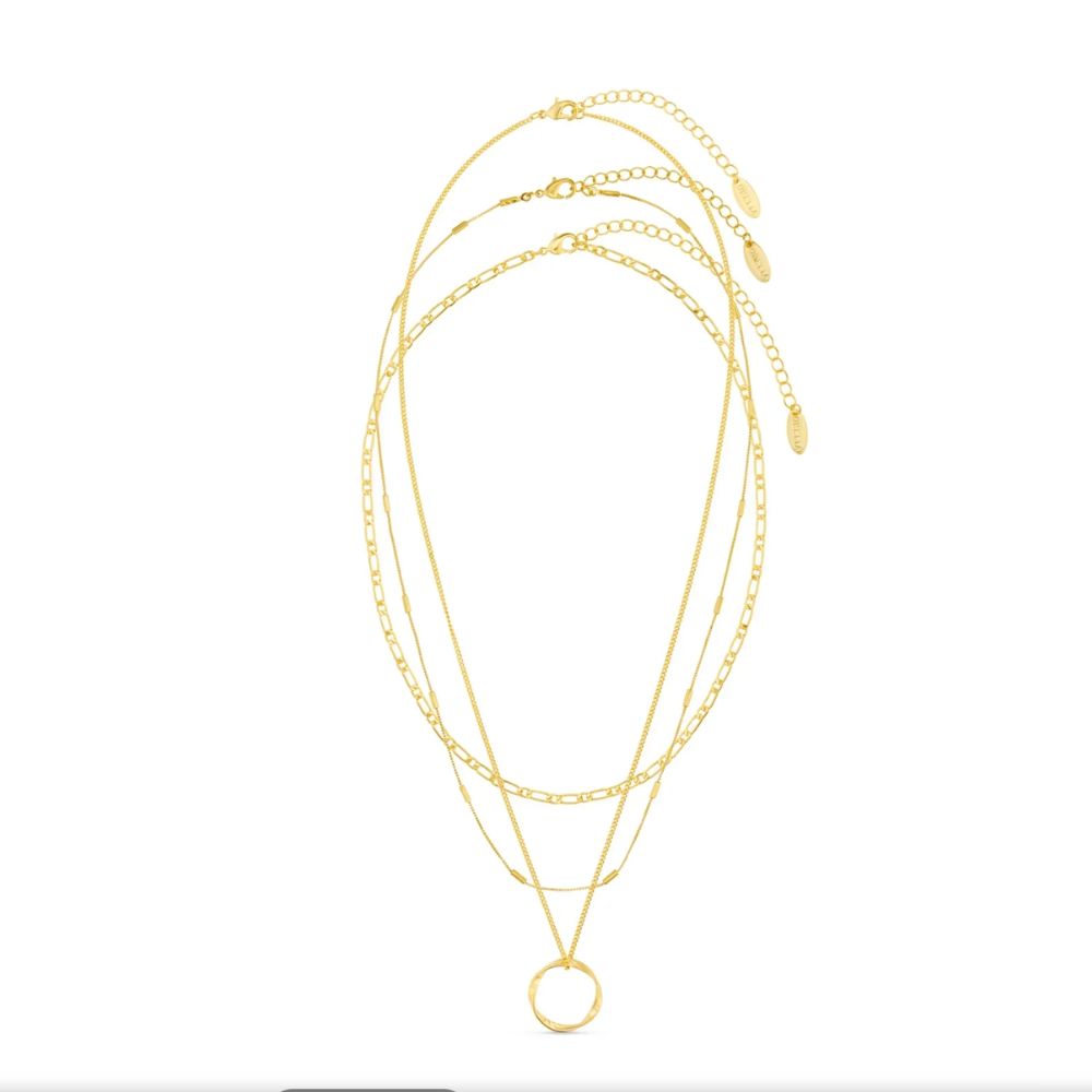 Corinne | Collier à trois rangs avec cercle ouvert – Vue 02