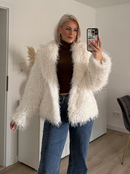 Sophie – kurtka ze sztucznego futra, kolor biały