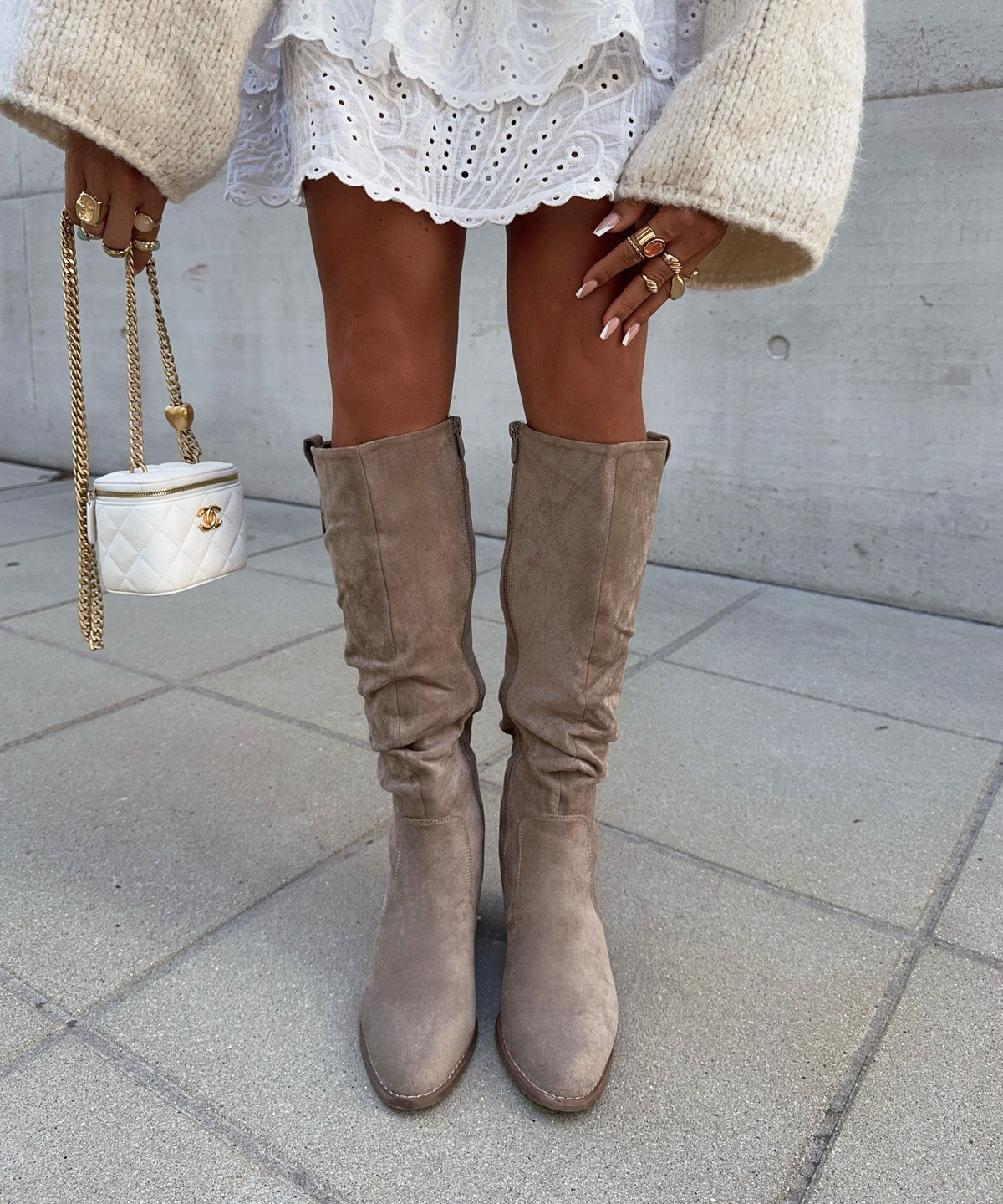 Kozaki Betty taupe
