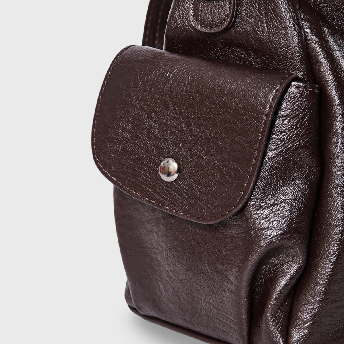 Sac porté épaule Valentine brun foncé, photo détail