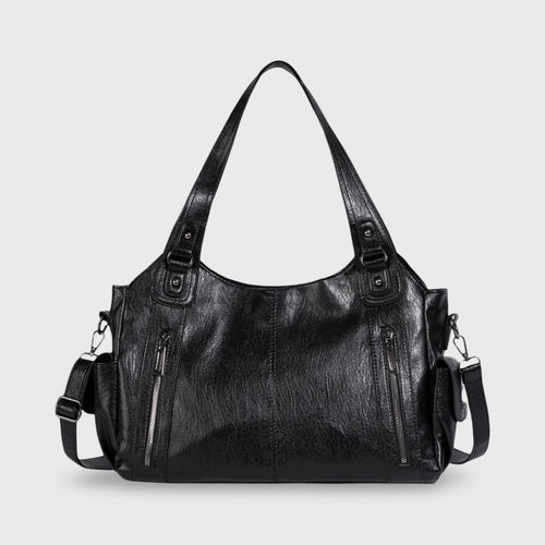 Sac porté épaule Valentine noir vu de face