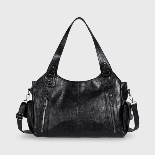 Sac porté épaule Valentine noir vu de face