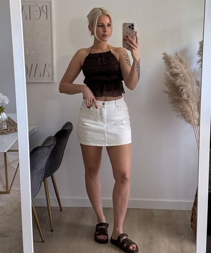 Klapki Kehlani brązowe
