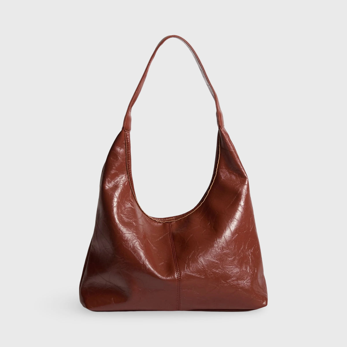 Cabas Vintage brun rouge vu de face