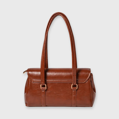 Sac porté épaule Travail Vintage cognac, photo détail