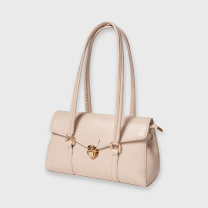 Sac porté épaule Travail Vintage crème vu de côté