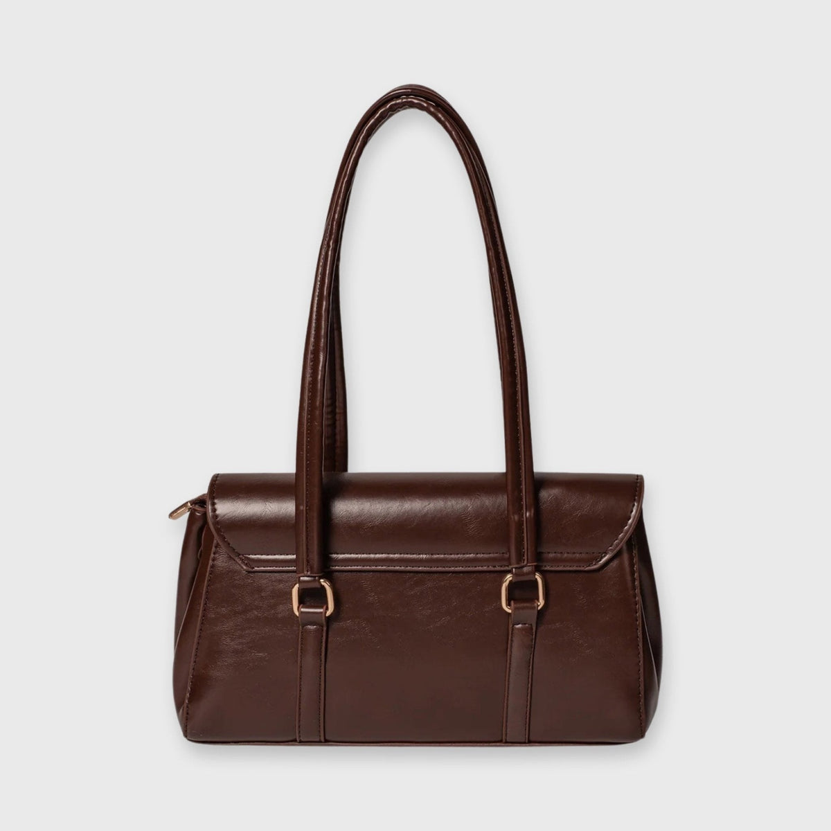 Sac porté épaule Travail Vintage brun foncé, photo détail