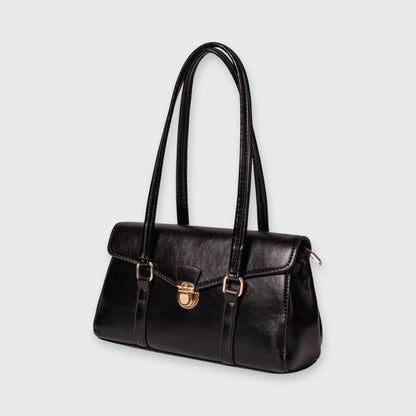 Sac porté épaule Travail Vintage noir vu de côté
