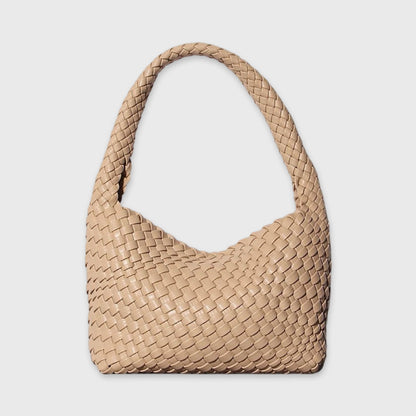 Sac porté épaule Tressé sable vu de côté