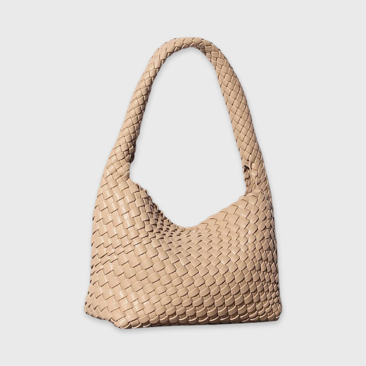 Sac porté épaule Tressé sable, photo détail