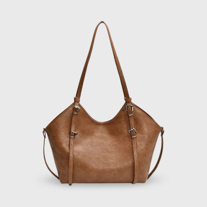Sac cabas Yara cognac vu de face